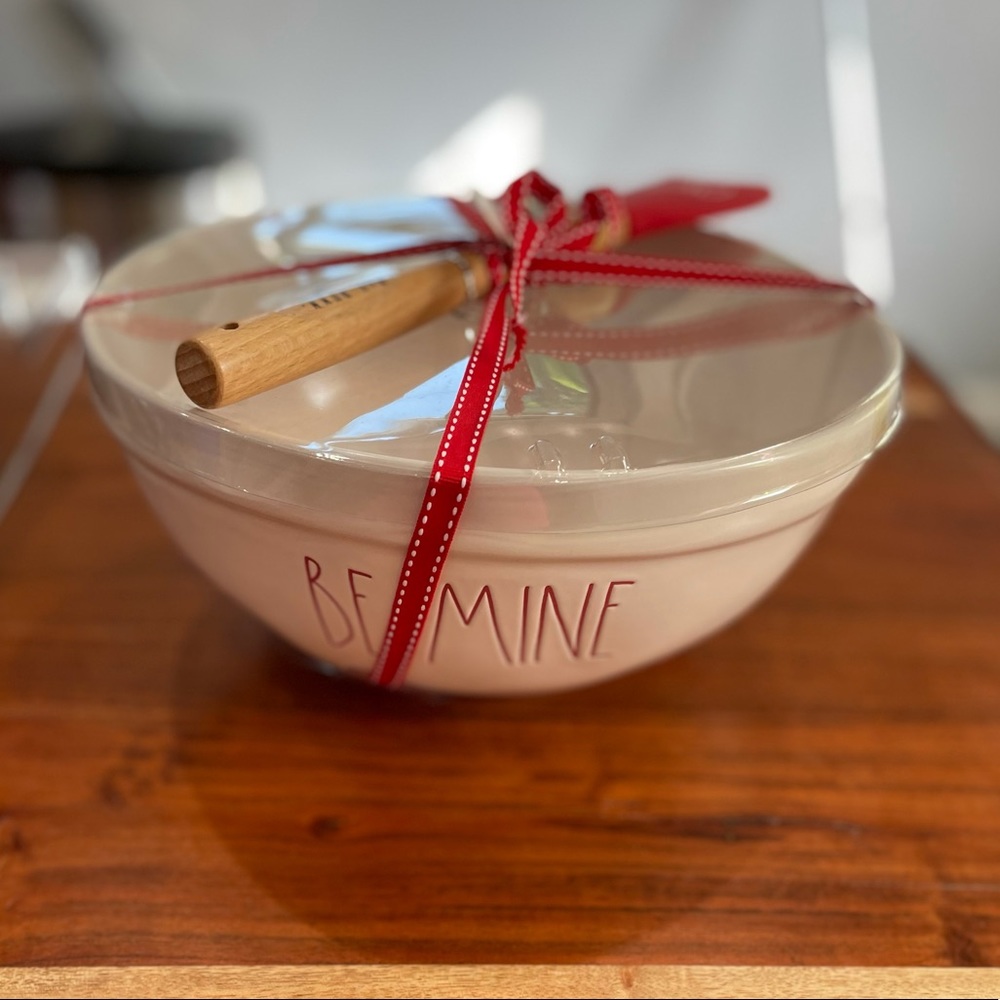 Rae Dunn Love Mixing Bowl With Whisk Set — NWT
